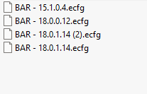 BAR ecfg files BAR ecfg files